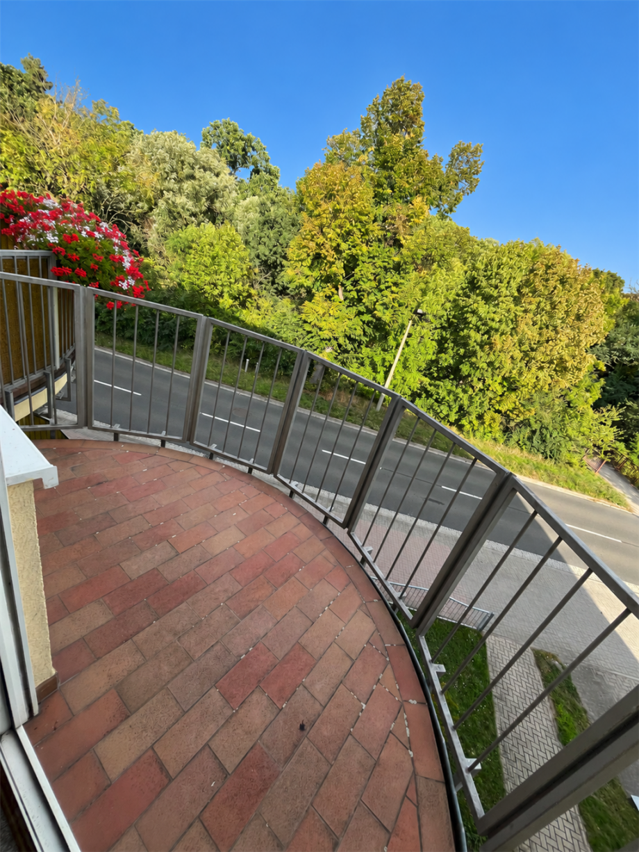Balkon Glacis Dachgeschosswohnung Torgau