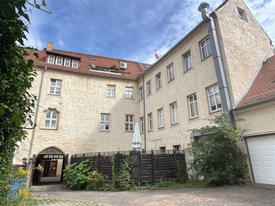 Hausansicht vom Innenhof Mehrfamilienhaus Torgau