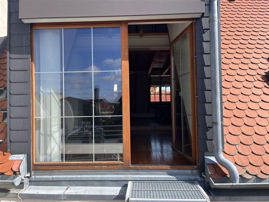 Blick ins Wohnzimmer Dachgeschosswohnung Torgau