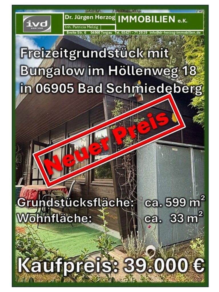 Expos� Entwurf Bad Schmiedeberg Freizeitgrundst�ck Freizeitgrundst�ck mit Bungalow in 06905 Gro�wig