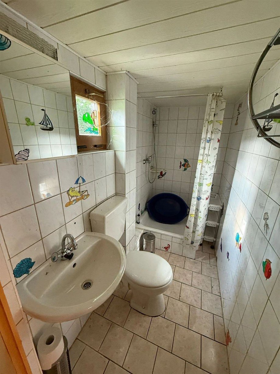 Tageslichtbad mit Dusche - WC Freizeitgrundst�ck Bad Schmiedeberg
