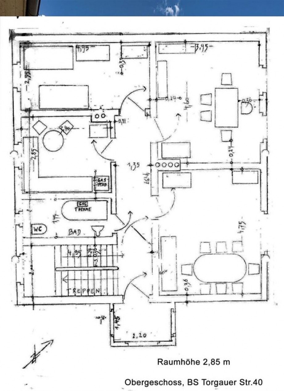 Grundriss 1.OG Zweifamilienhaus Bad Schmiedeberg